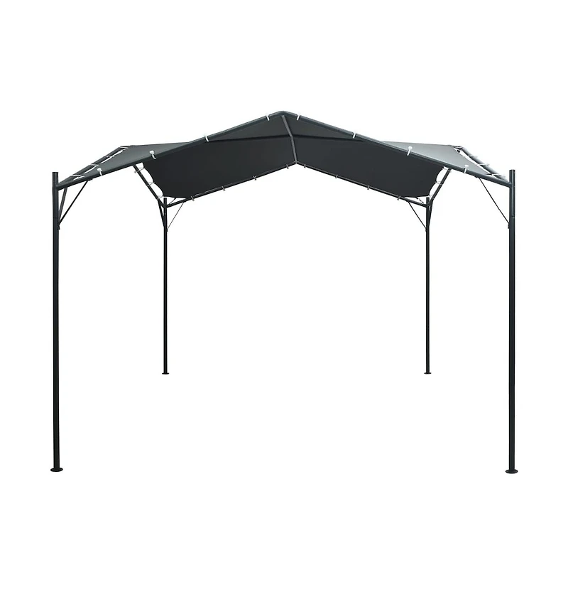 Gazebo Pavilion Tent Canopy 9.8ft x9.8ft Steel Anthracite