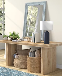 Hudson & Canal Carlina 25" Linen Shade Tall Ceramic Table Lamp