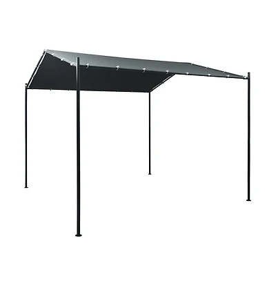 Gazebo Pavilion Tent Canopy 9.8ft x9.8ft Steel Anthracite