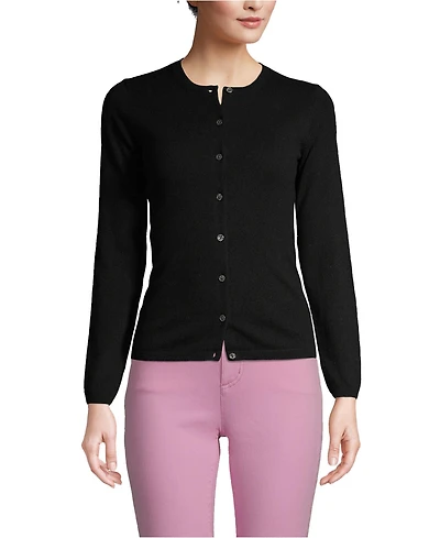 Lands' End Women's Cashmere Cardigan Sweater