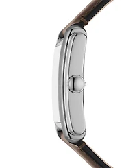 Fossil Men's Carraway Three-Hand Brown Leather Watch, 30mm