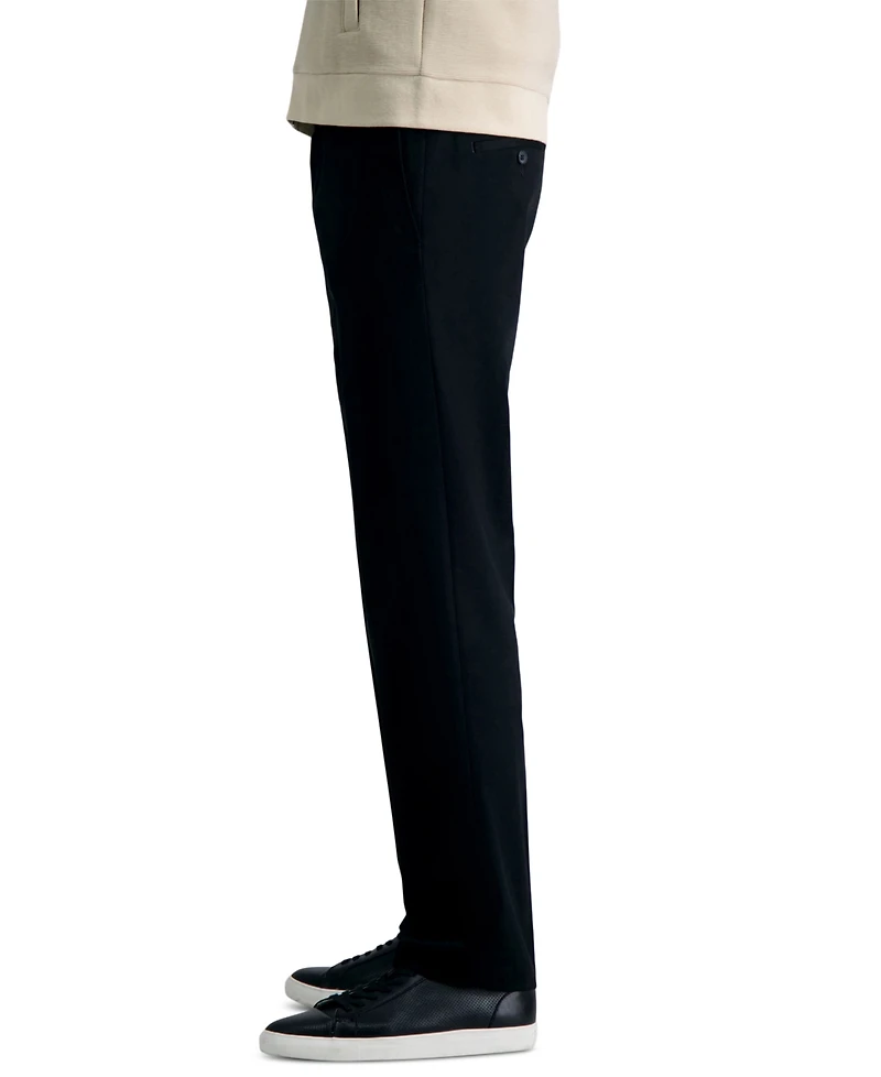 Haggar Men's Premium No Iron Khaki Straight-Fit Stretch Flat-Front Pants