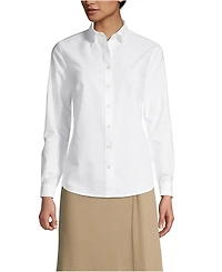 Lands' End School Uniform Women's Long Sleeve Oxford Dress Shirt