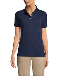 Lands' End Women's Tall Short Sleeve Interlock Polo Shirt