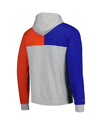 Men's Mitchell & Ness Heather Gray Florida Gators Tie-Breaker Pullover Hoodie