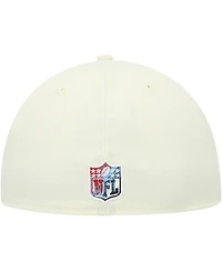 Men's New Era Cream Tennessee Titans Chrome Color Dim 59FIFTY Fitted Hat