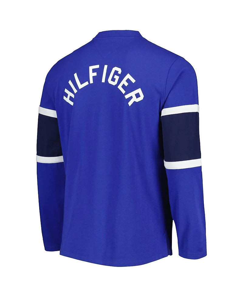 Men's Tommy Hilfiger Blue St. Louis Blues Walter Lace-Up Long Sleeve Top