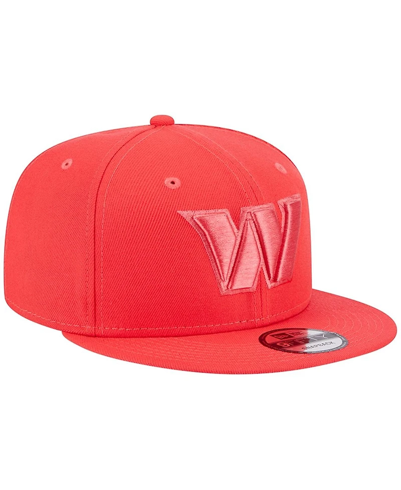 Men's New Era Red Washington Commanders Color Pack Brights 9FIFTY Snapback Hat