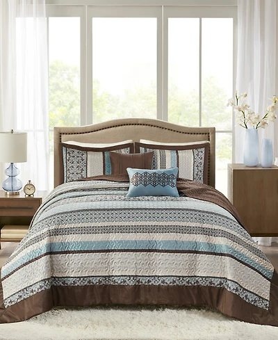 Madison Park Princeton 5-Pc. Bedspread Set, Queen