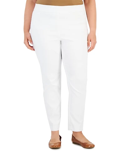 Jm Collection Plus Pull-On Cambridge Pants