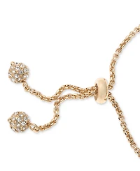 Holiday Lane Gold-Tone Multicolor Crystal Slider Bracelet, Created for Macy's