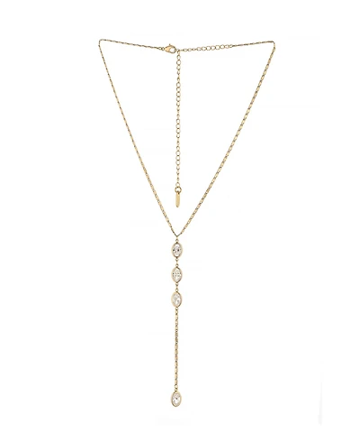Ettika Sparkle Dip 18K Gold Plated Lariat Necklace
