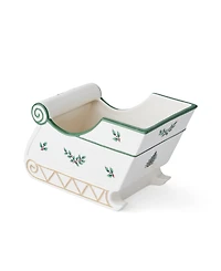 Spode Christmas Tree Figural Sleigh Centerpiece