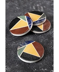Gauri Kohli Bennett Marble Coasters, Set of 4