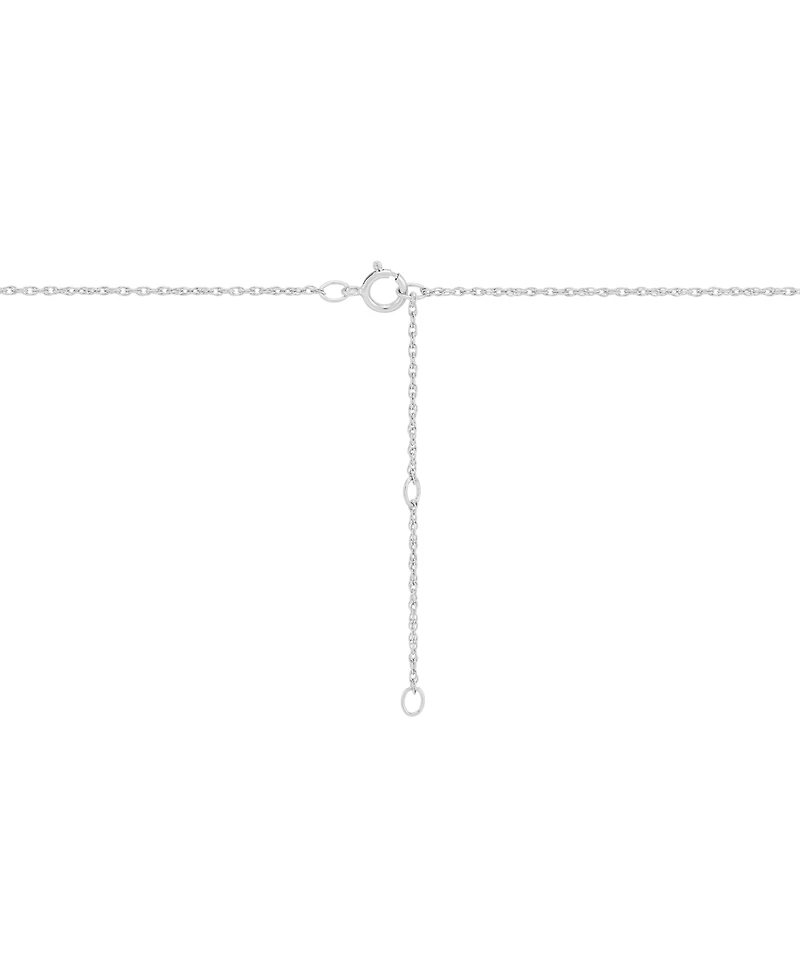 Diamond Cross Pendant Necklace (1/10 ct. t.w.) in Sterling Silver, 16" + 2" extender