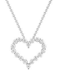 Diamond Heart 18" Pendant Necklace (1-1/2 ct. t.w.) in 14k White Gold