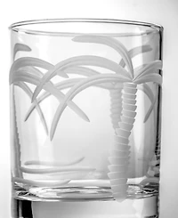 Rolf Glass Palm Tree Double Old Fashioned Glass 13oz