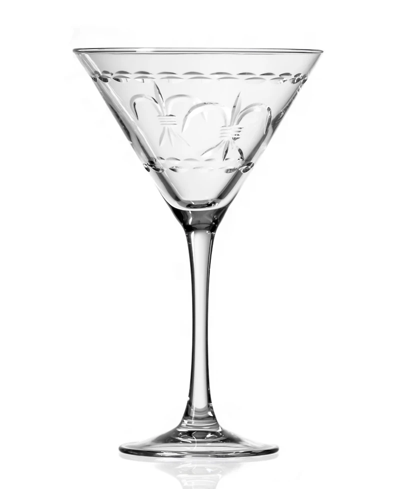 Rolf Glass Fleur De Lis Martini Glass 10oz