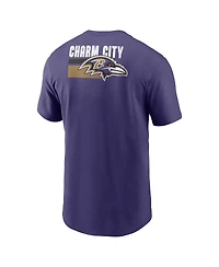 Men's Nike Purple Baltimore Ravens Blitz Essential T-shirt
