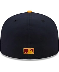 Men's New Era Navy, Gold Cincinnati Reds Primary Logo 59FIFTY Fitted Hat
