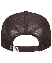 Men's New Era Brown San Diego Padres Team Color Trucker 9FIFTY Snapback Hat