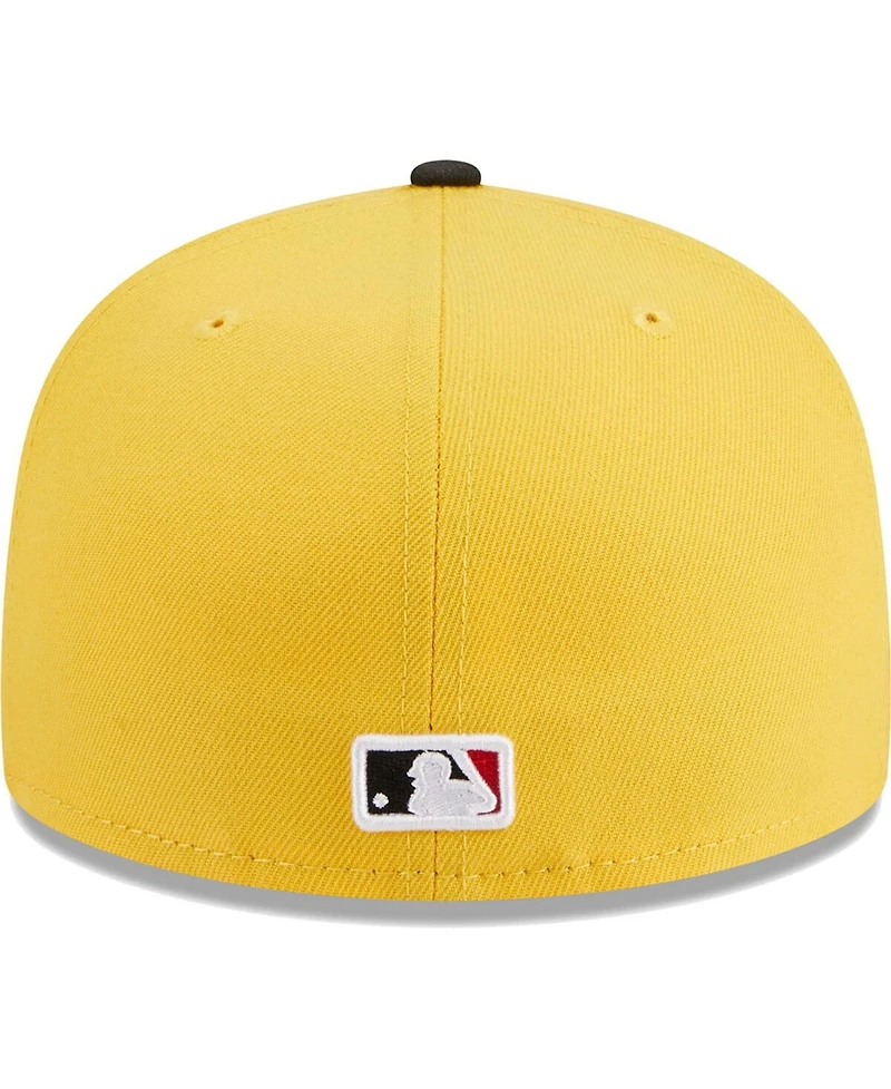 Men's New Era Yellow, Black New York Yankees Grilled 59FIFTY Fitted Hat