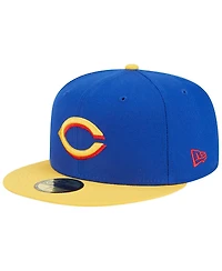 Men's New Era Royal, Yellow Cincinnati Reds Empire 59FIFTY Fitted Hat