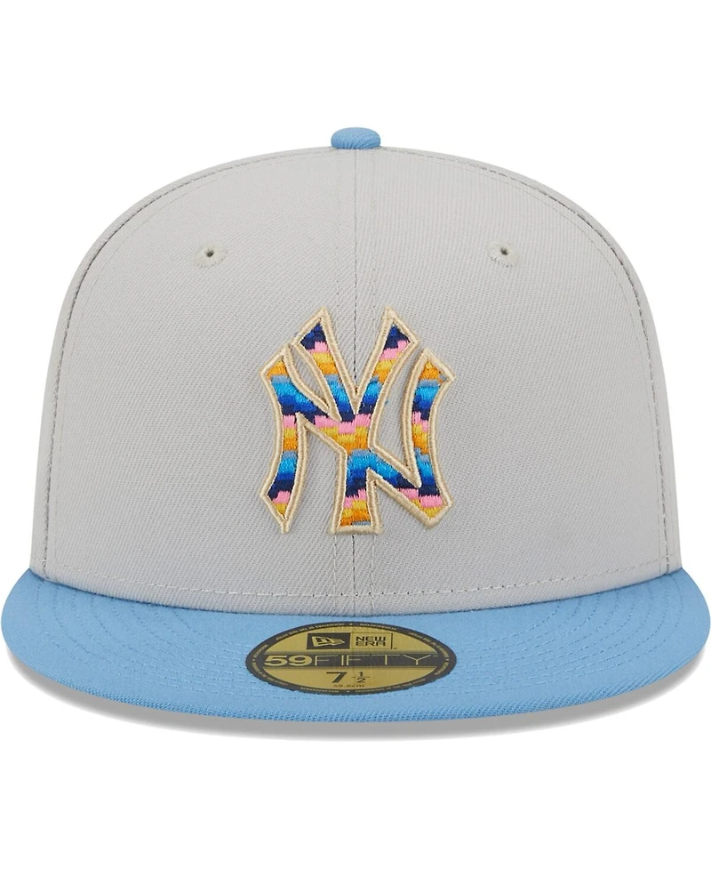 Men's New Era Natural York Yankees Beach Front 59FIFTY Fitted Hat