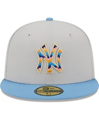 Men's New Era Natural York Yankees Beach Front 59FIFTY Fitted Hat