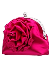 Nina Flower Embellished Frame Crossbody Clutch