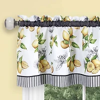 Kate Aurora Country Lemons Complete Cafe Style Kitchen Curtain Tier & Valance Set