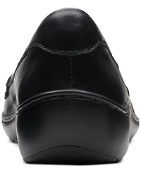Clarks Women's Cora Haley Mixed-Texture Tie-Top Loafers