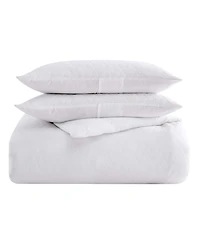 Closeout! Tommy Bahama Home Wicker Woven Solid 3 Piece Duvet Cover Set, Full/Queen