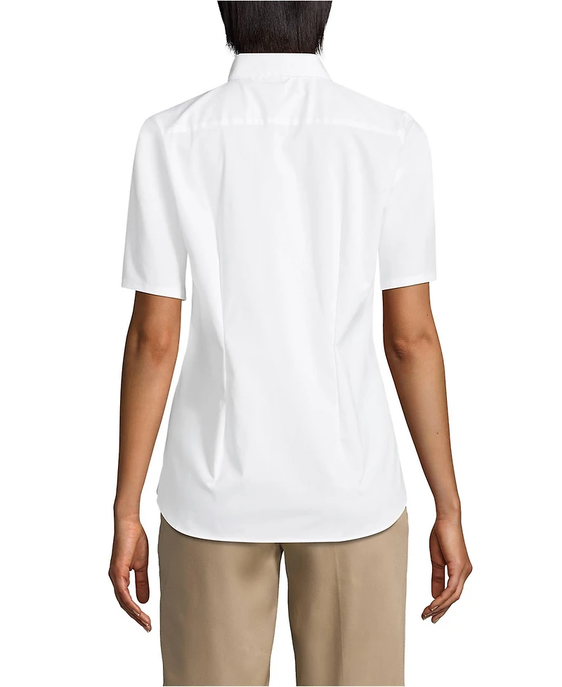 Lands' End Women's No Gape Short Sleeve Stretch Shirt