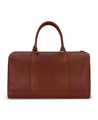 Yellowstone Men's Genuine leather 21 inch bag duffle, with burnished gold detailing.