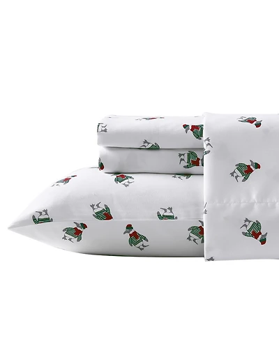 Closeout! Nautica Printed Flannel 4-Pc. Sheet Set