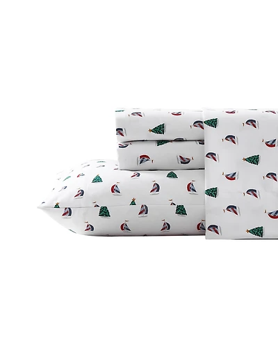 Nautica Printed Flannel 3-Pc. Sheet Set, Twin