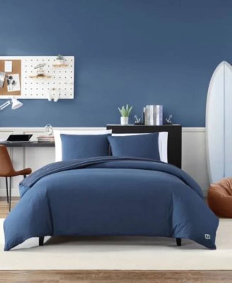 Nautica Longdale Solid Stripe Brushed Microfiber Duvet Cover Sets