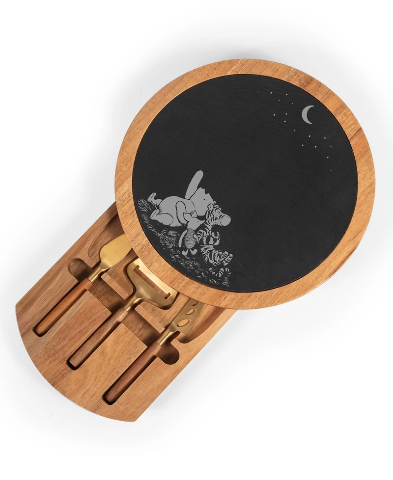 Disney's Winnie The Pooh Insignia Acacia and Slate Charcuterie Board with Cheese Tools