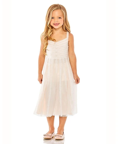 Mac Duggal Big Girls Ruffle Midi Dress