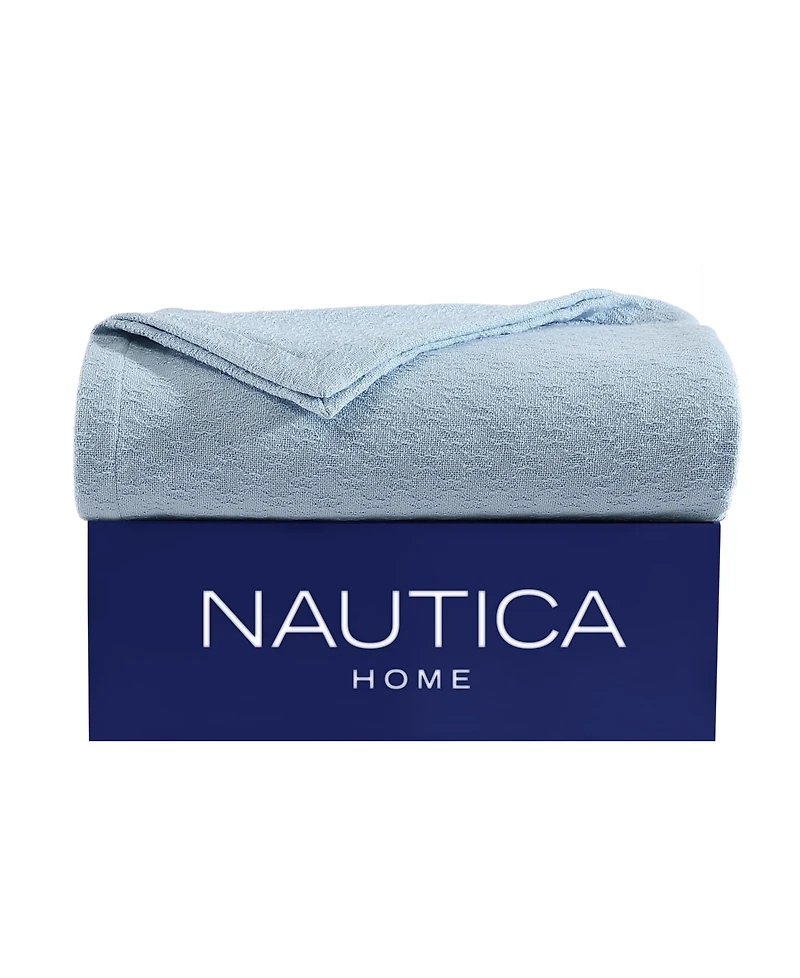 Nautica Ripple Cove Cotton Reversible Blanket