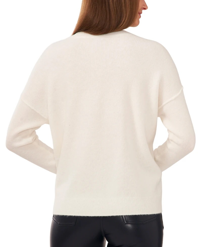 Vince Camuto Women's Cozy Crewneck Long-Sleeve Extend-Shoulder Sweater