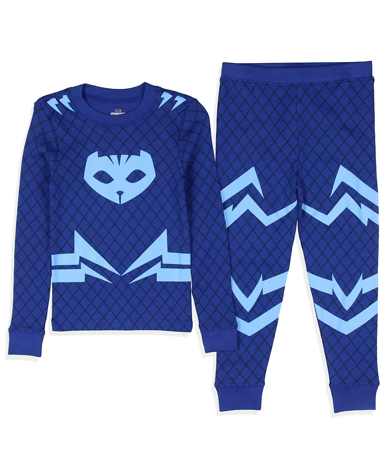 Pj Masks Toddler Boys Catboy And Gekko Character Sleep 2-Piece Tight Fit Pajama Set