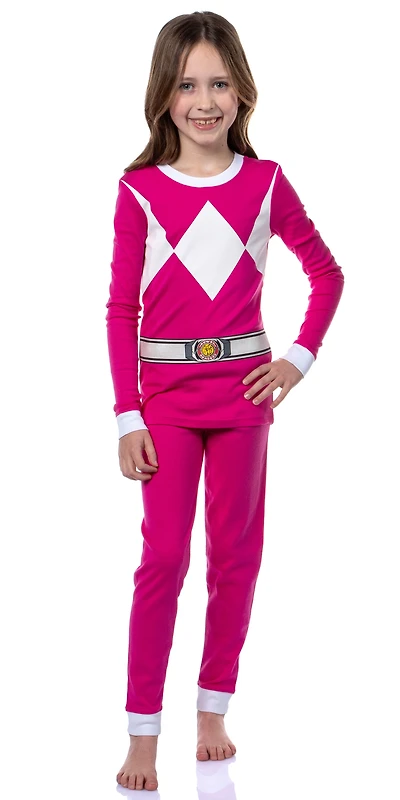Power Rangers Kids Character 2-Piece Tight-Fit Uniform Sleep Pajama Set