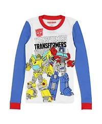 Transformers Boys Optimus Prime And Bumblebee Characters Logo Sleep Pajama Set