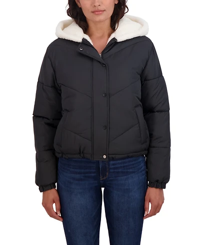 Sebby Juniors' Faux Fur Lined Puffer Jacket with Hood