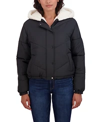 Sebby Juniors' Faux Fur Lined Puffer Jacket with Hood