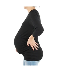Indigo Poppy Maternity Long Sleeeve T-Shirt