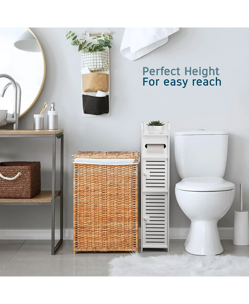 Nestl Narrow Bathroom Storage Cabinet & Organizer with 2 Doors & 3 Shelves