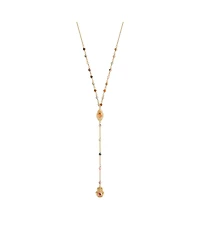 Benevolent Spirit - Tourmaline Evil Eye Hamsa Lariat Necklace